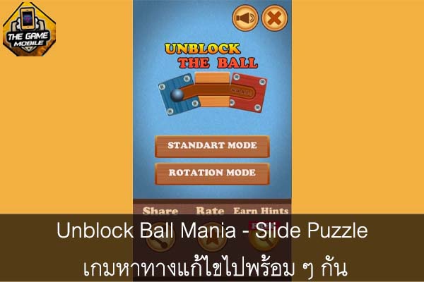 Unblock Ball Mania - Slide Puzzle เกมหาทางแก้ไขไปพร้อม ๆ กัน