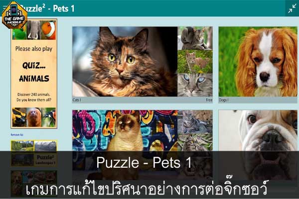 Puzzle - Pets 1 เกมการแก้ไขปริศนาอย่างการต่อจิ๊กซอว์